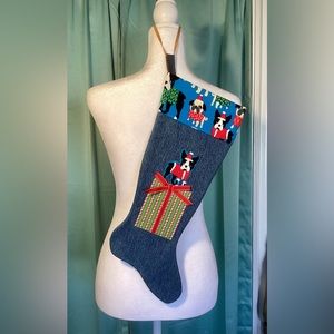 Boston Terrier Christmas Stocking, Hand Made